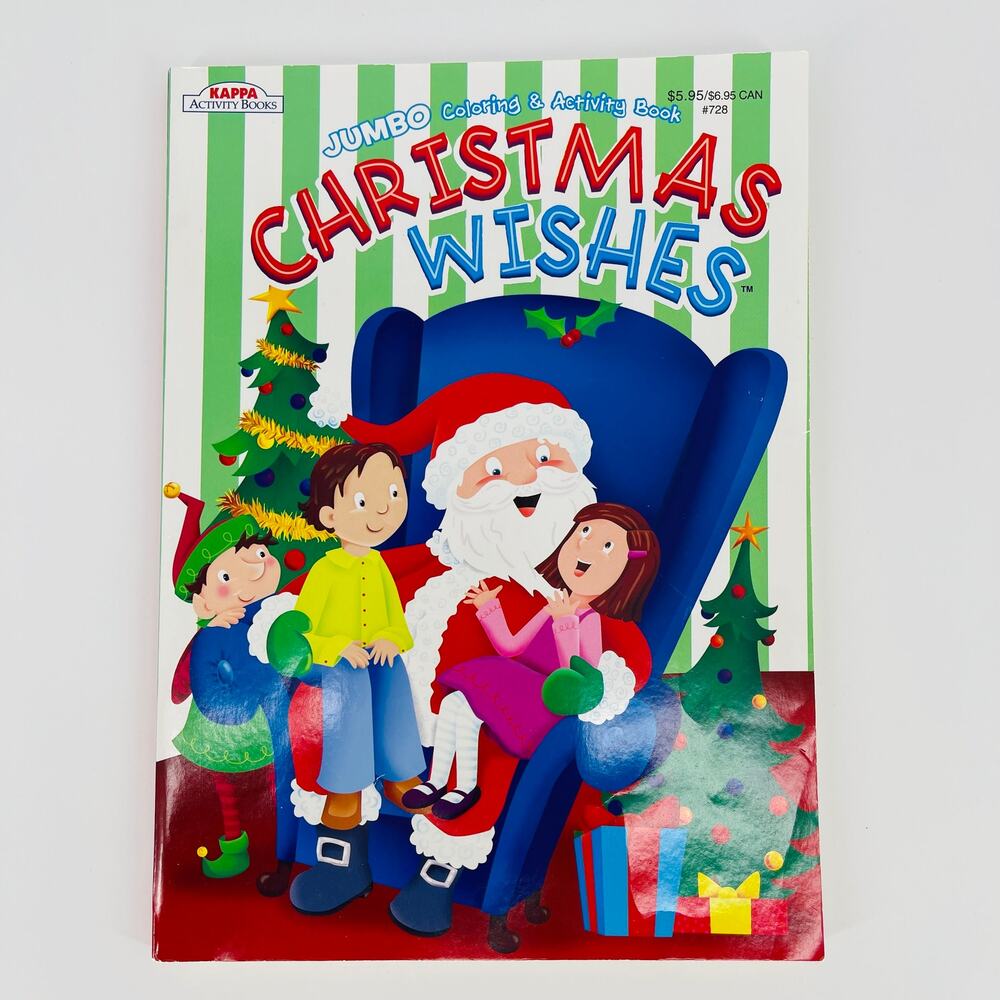 Christmas Wishes, Jumbo Children's Kids' Coloring and Activity Book by Kappa New